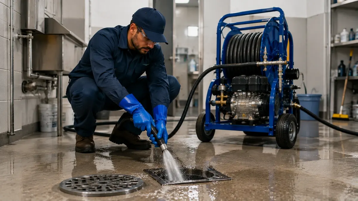 Floor Drain Hydro Jet Cleaning in Mentone