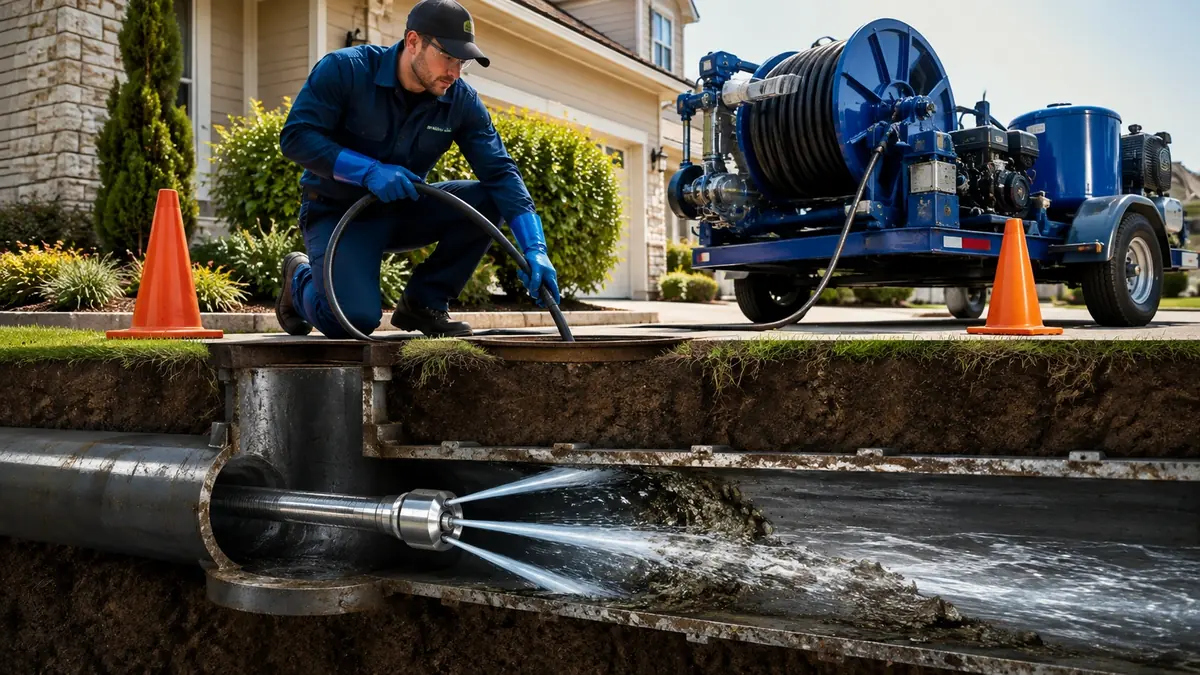 Main Sewer Line Hydro Jet Cleaning in Mentone